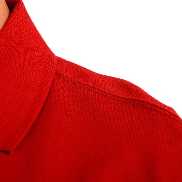 Scuderia Ferrari Men's "Classic With P.R. Horse" Red Long Sleeve Polo Shirt - Picture 4 of 6